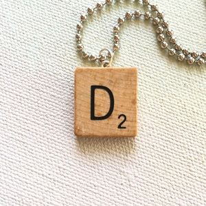 1953 Letter “D” Scrabble® Tile Pendant Necklace